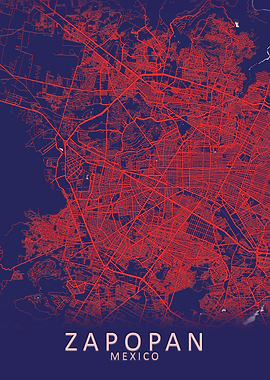 Zapopan Mexico City Map