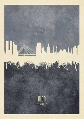 Riga Latvia Skyline