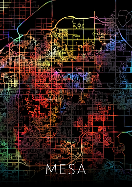 Mesa Arizona USA City Map