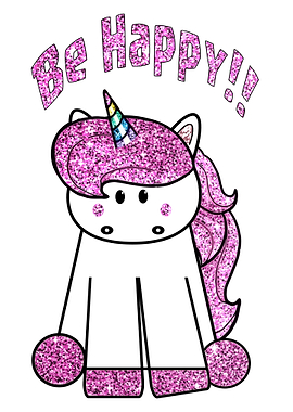 Be Happy Cute Unicorn