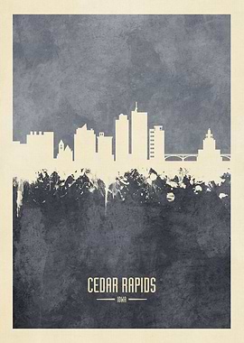 Cedar Rapids Iowa Skyline