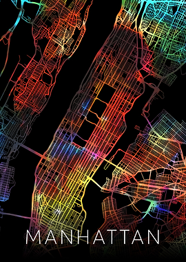 Manhattan New York Map