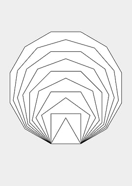 Growing poligons geometry