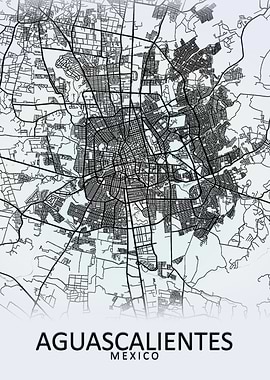 Aguascalientes Mexico Map