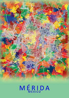 Merida Mexico City Map