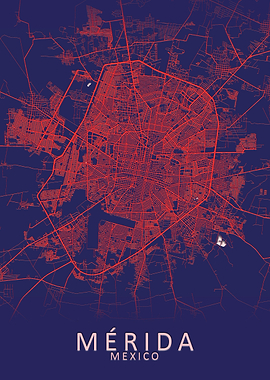 Merida Mexico City Map