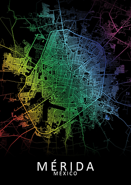 Merida Mexico City Map