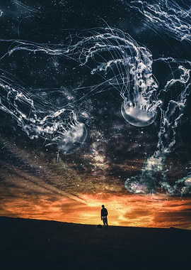 Milkyway Jellyfish Sunset