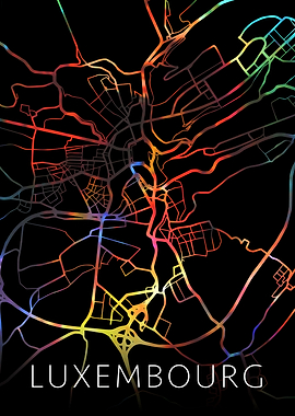 Luxembourg Watercolor City