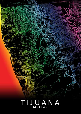 Tijuana Mexico City Map