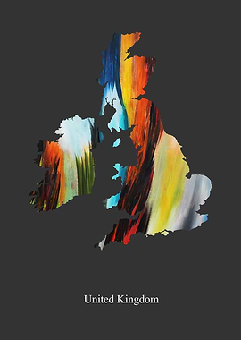 Colourful UK Map