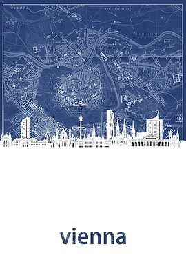 vienna skyline blue