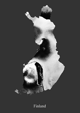 Finland Map BW