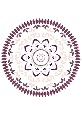 Leaf petal floral Mandala