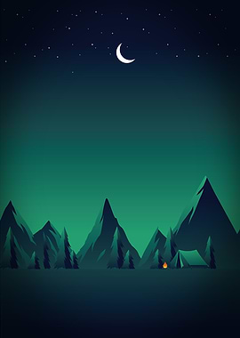 Illustration night grey