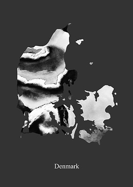 Denmark Map BW