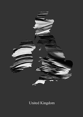 UK Map BW