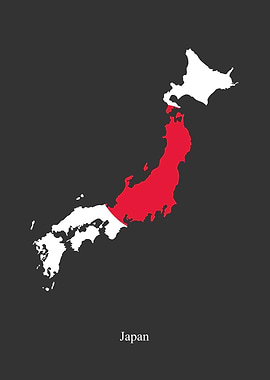 Japan Map Flag