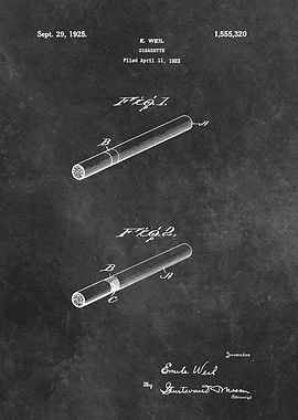 patent Weil Cigarette 1925