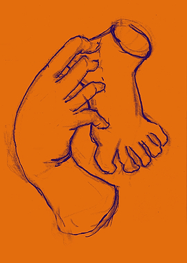 Your hand in my foot