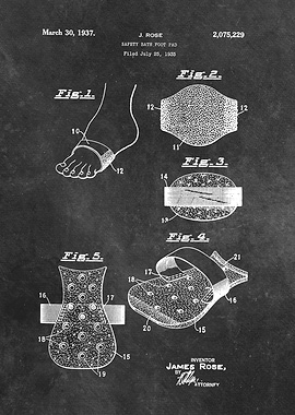 Rose safety bath foot pad