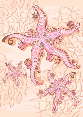 Starfish and Pink Coral