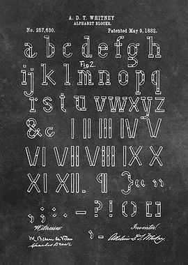 patent Whitney Alphabet bl