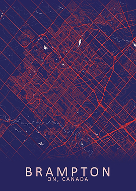 Brampton Canada City Map