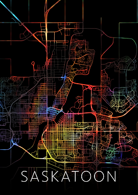 Saskatoon Canada City Map