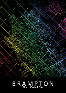 Brampton Canada City Map