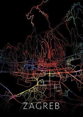 Zagreb Croatia Watercolor