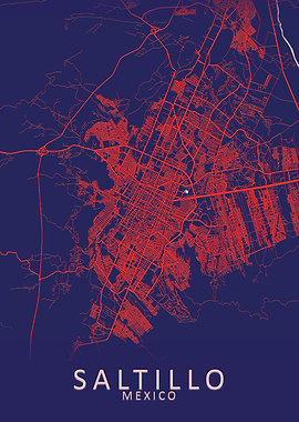 Saltillo Mexico City Map