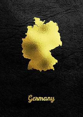 Golden Map Art Germany