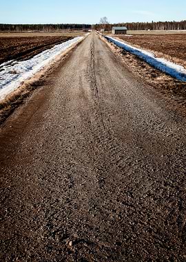 Gravel Road By The Barn