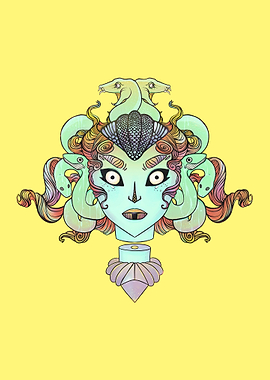 Medusa Head With Snakes