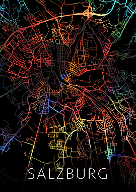 Salzburg Austria City Map