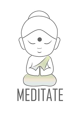 Gautama buddha meditating