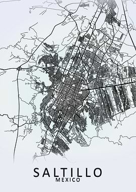 Saltillo Mexico City Map