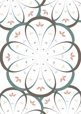 Minimalist floral mandala
