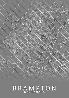 Brampton Canada City Map