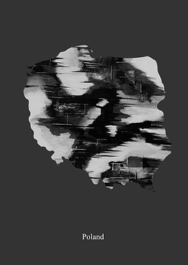 Poland Map B W