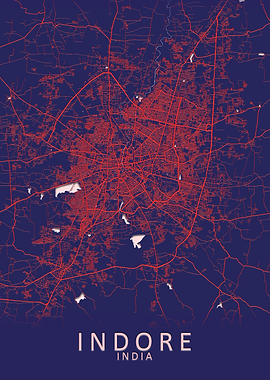 Indore India City Map