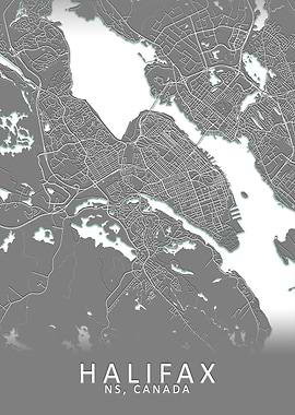 Halifax NS Canada City Map