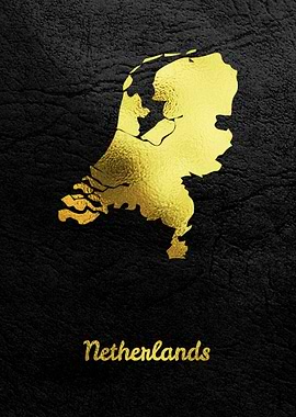 Golden Map Art Netherlands