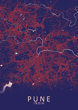 Pune India City Map