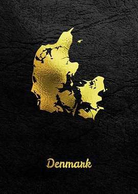 Golden Map Art Denmark