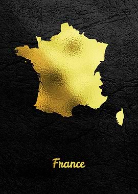 Golden Map Art France