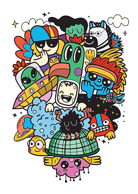 A group of crazy monster