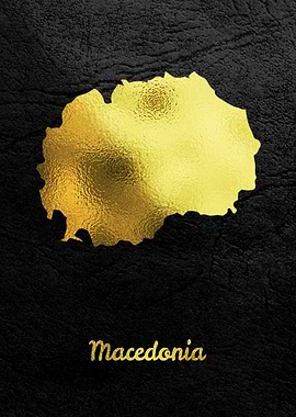 Golden Map Art Macedonia