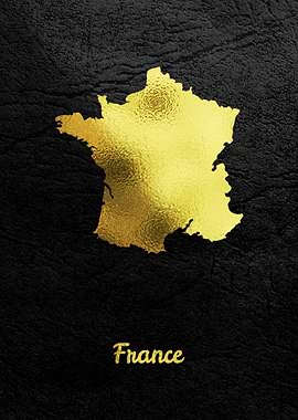 Golden Map Art France